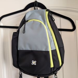 Sherpani Two-Tone Crossbody Bag with Lime Accents